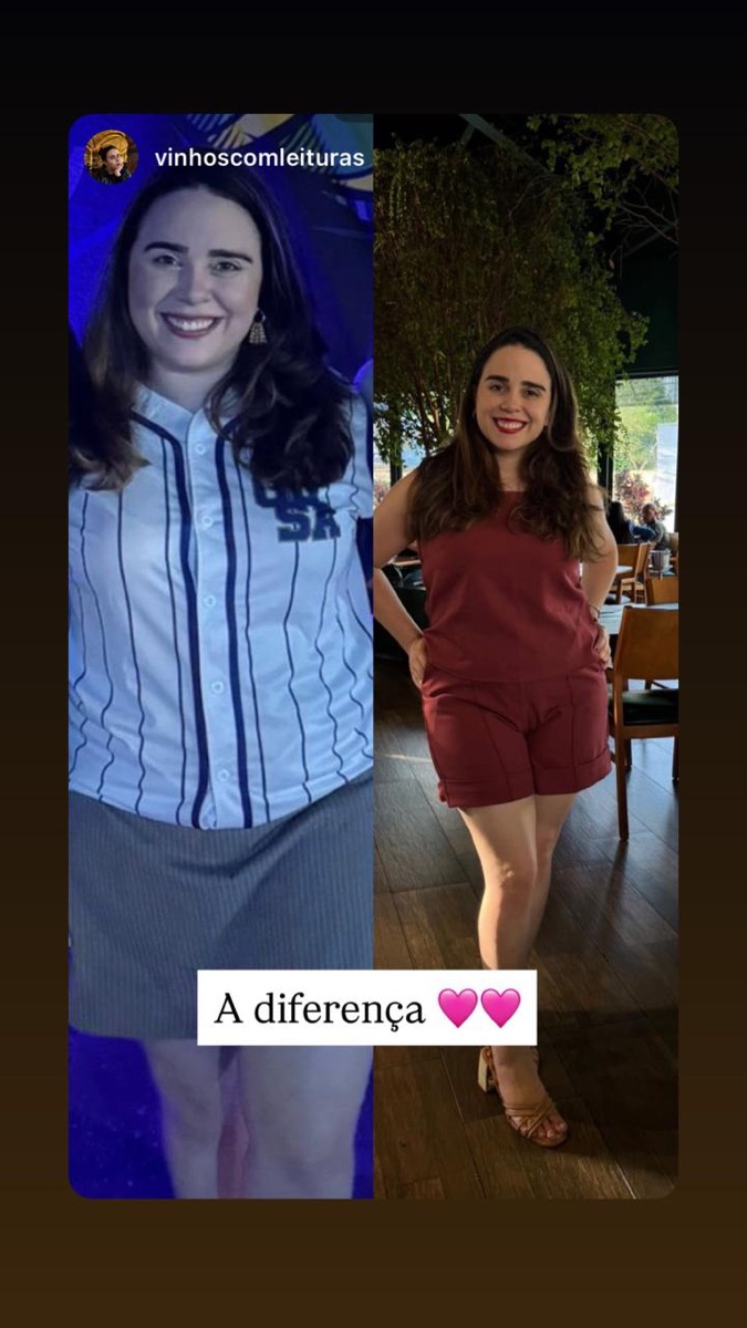 Comparativo de paciente: antes e depois